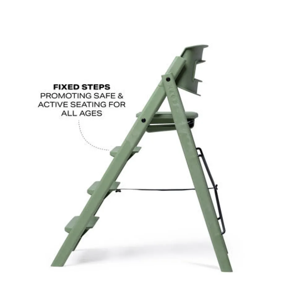 Klapp højstol foldbar genbrugsplast inkl. pude - grøn Børn Højstole Med Tilbehør