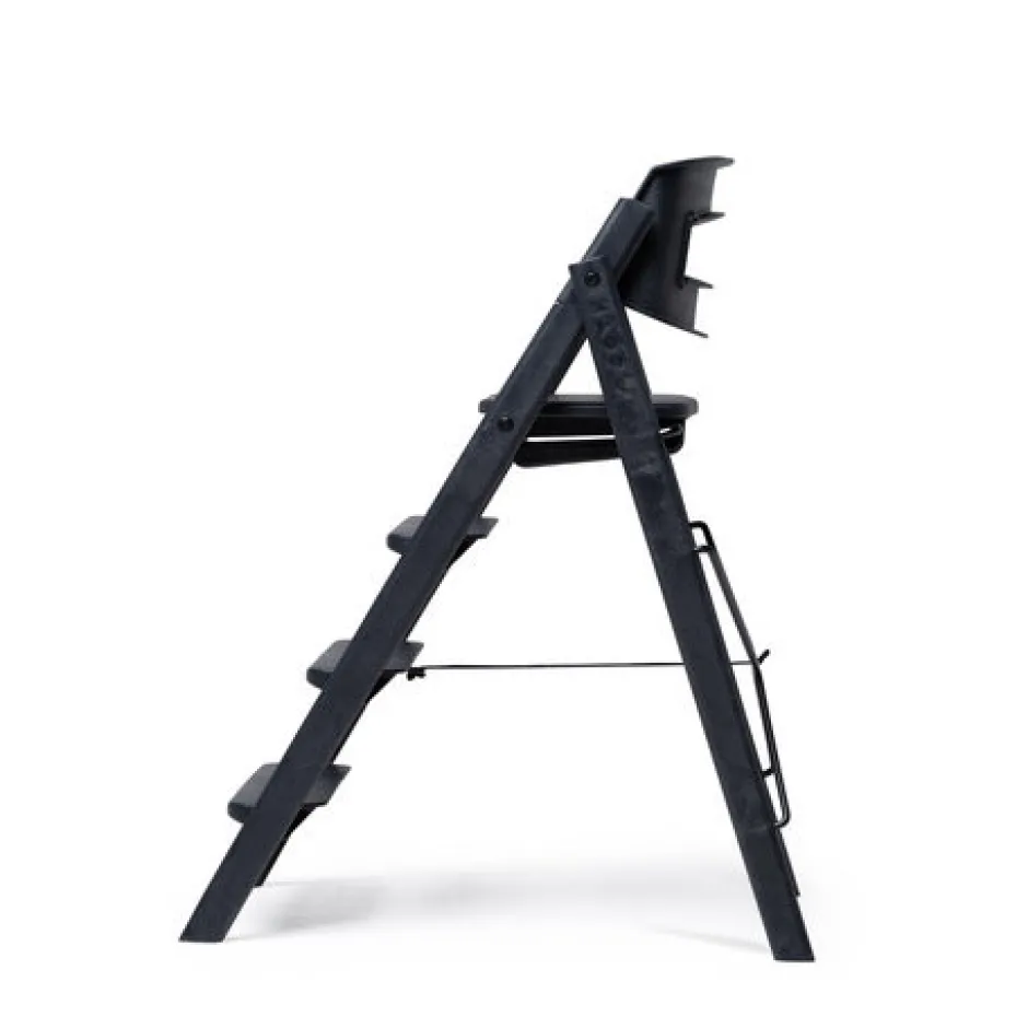 New Klapp højstol foldbar genbrugsplast inkl. bøjle og bakke - sort Børn Højstole Med Tilbehør