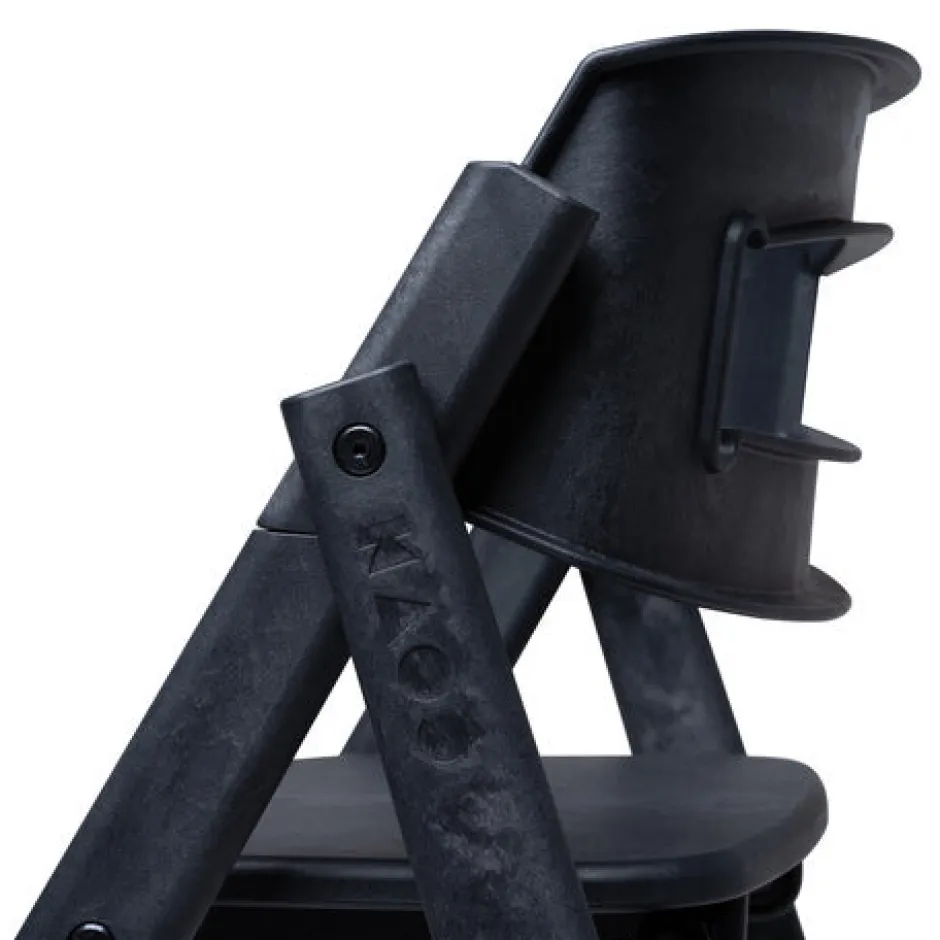 New Klapp højstol foldbar genbrugsplast inkl. bøjle og bakke - sort Børn Højstole Med Tilbehør