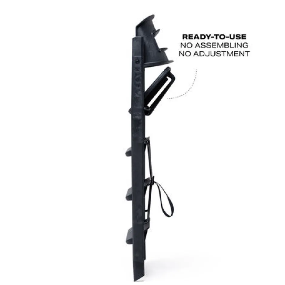 New Klapp højstol foldbar genbrugsplast inkl. bøjle og bakke - sort Børn Højstole Med Tilbehør