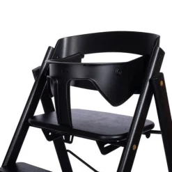 New Klapp højstol foldbar genbrugsplast inkl. bøjle og bakke - sort Børn Højstole Med Tilbehør