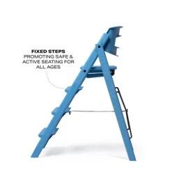 Clearance Klapp højstol foldbar genbrugsplast inkl. pude - blå Børn Højstole Med Tilbehør