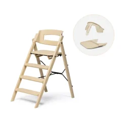 New Klapp højstol genbrugsplast inkl. bøjle og bakke - Sand Børn Højstole Med Tilbehør