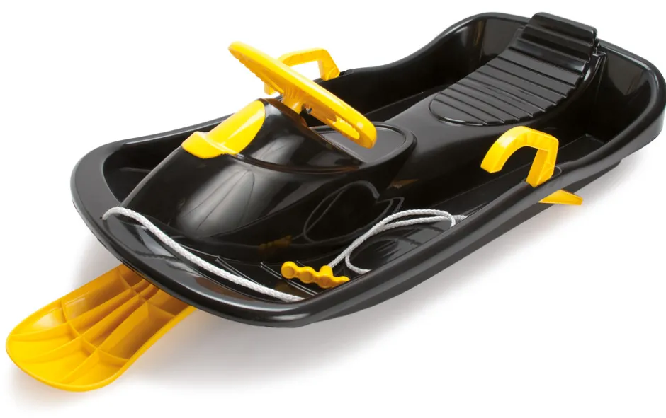 Discount Kælk slæde med styr sort 95 cm. Leg I Haven