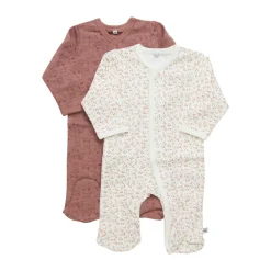 Outlet Knappet Natdragt Med Fod 2-Pak - 433 Multipack|Natdragter