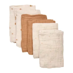 Clearance Øko. stofbleer (6-pak) - Almond Børn Stofbleer & Klude|Stofbleer