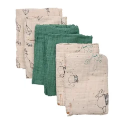 Sale Øko. stofbleer (6-pak) - Deep Lichen Green Børn Stofbleer & Klude|Stofbleer