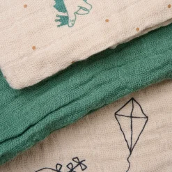 Sale Øko. stofbleer (6-pak) - Deep Lichen Green Børn Stofbleer & Klude|Stofbleer