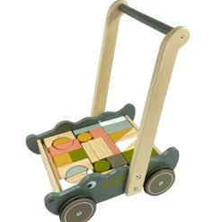 Clearance Krokodille Gåvogn Med Træklodser - FSC® Gåvogne & Aktivitetsborde