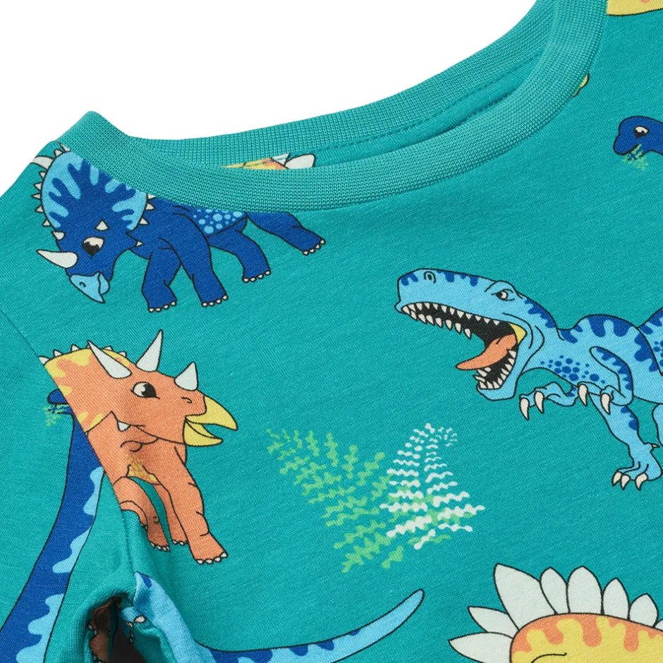 Discount Langærmet bluse med dinosaurer - 736 Bluser