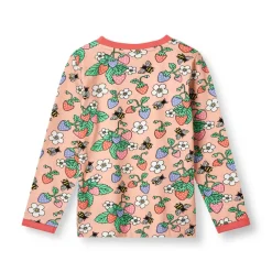 Clearance Langærmet bluse med jordbær - 536 Bluser