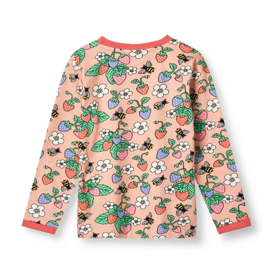 Clearance Langærmet bluse med jordbær - 536 Bluser