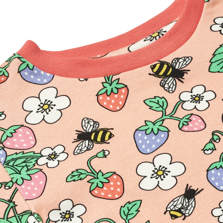 Clearance Langærmet bluse med jordbær - 536 Bluser