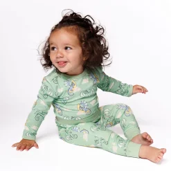 New Langærmet body med sovende drager - 827 Bodystocking Langærmet