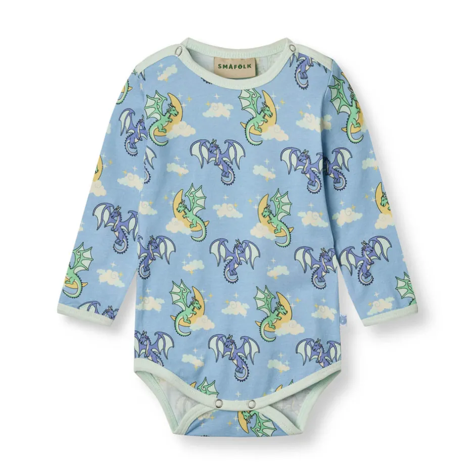 Hot Langærmet body med sovende drager - 737 Bodystocking Langærmet