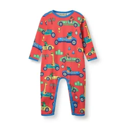 Best Langærmet heldragt med racer biler - 534 Heldragter U. Fod