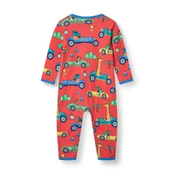 Best Langærmet heldragt med racer biler - 534 Heldragter U. Fod