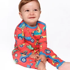 Best Langærmet heldragt med racer biler - 534 Heldragter U. Fod