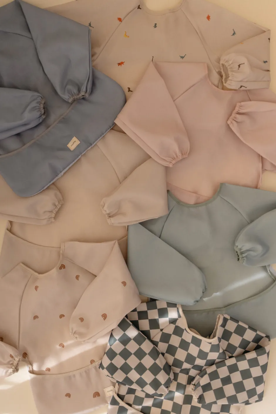 Hot Langærmet Spisesmæk - Blush Hagesmække