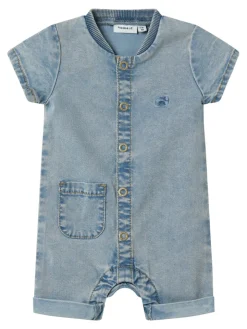 Discount Law Denim heldragt - Light blue denim Bodystocking Kortærmet