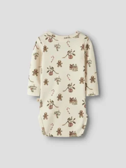 Online Layo Gis Langærmet Body - Turtledove Juletøj|Bodystocking Langærmet