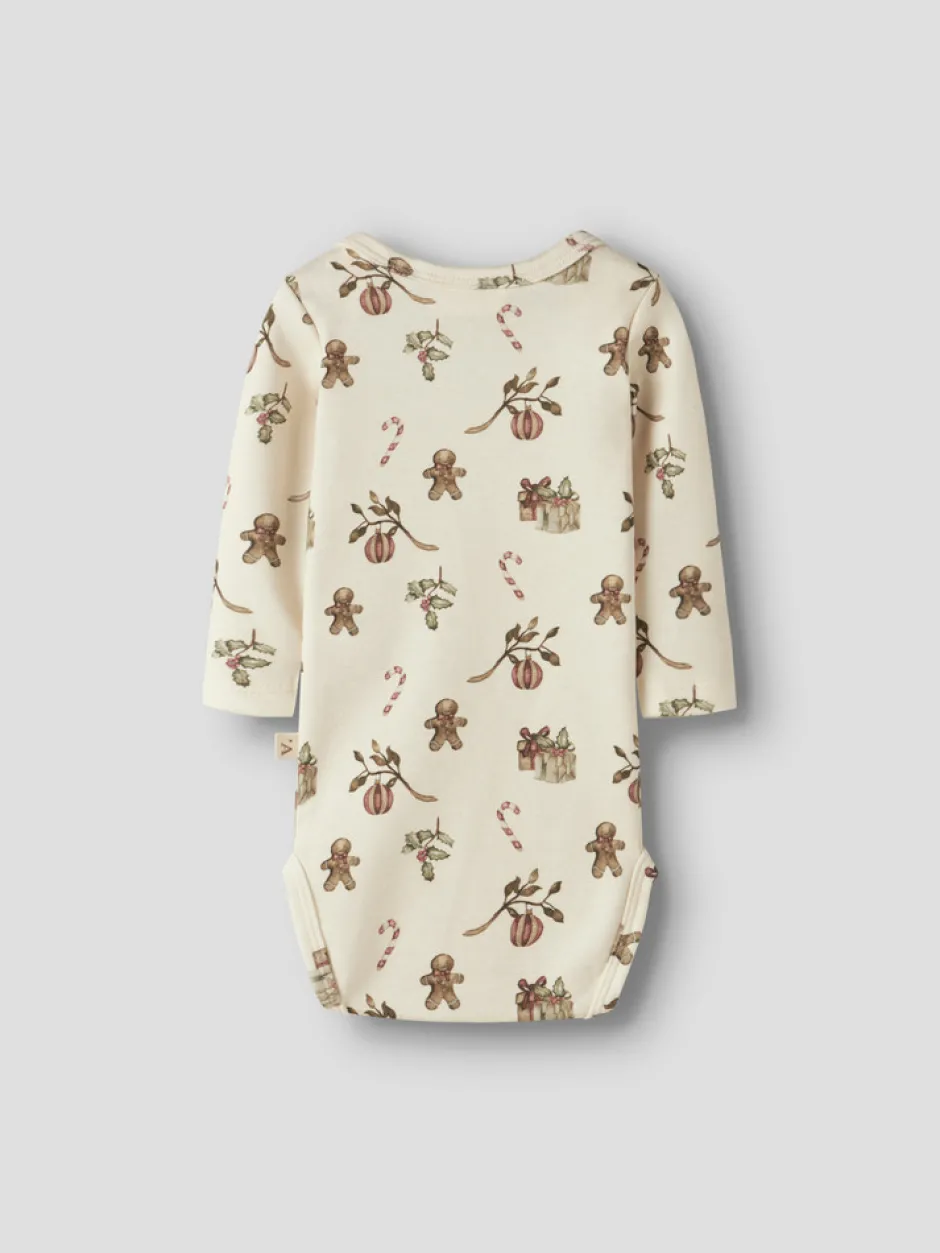 Online Layo Gis Langærmet Body - Turtledove Juletøj|Bodystocking Langærmet