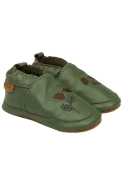 Hot Læder Slipper - 3D - Thyme Hjemmesko