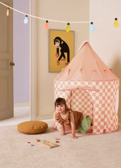 Online Legetelt,Abrikos med tern,100x130 cm Legetelte & Tipier