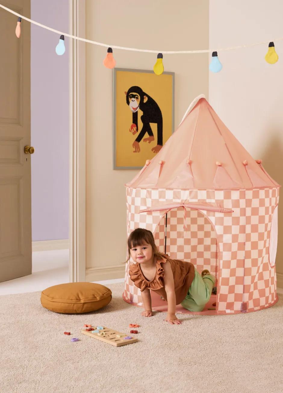 Online Legetelt,Abrikos med tern,100x130 cm Legetelte & Tipier