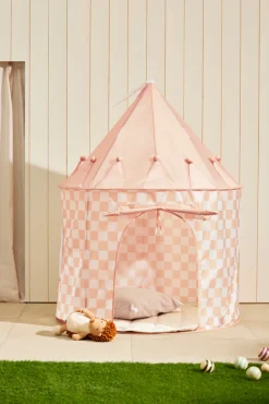 Online Legetelt,Abrikos med tern,100x130 cm Legetelte & Tipier