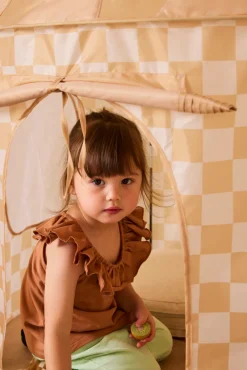 New Legetelt,Gul med tern,100x130 cm Legetelte & Tipier