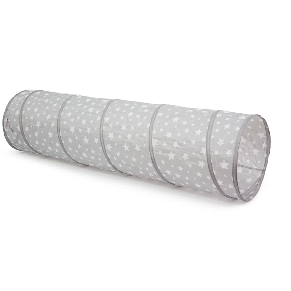 Best Legetunnel, grå m. hvide stjerner Legetelte & Tipier