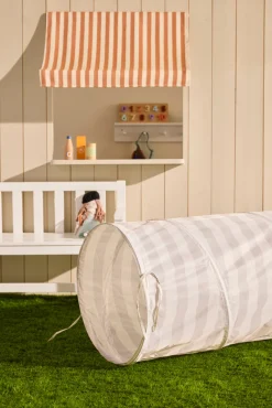 Hot Legetunnel, Grå med striber. Legetelte & Tipier