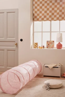 Legetunnel, rosa m. hvide stjerner Legetelte & Tipier