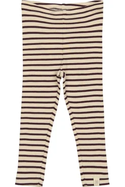 New Leggings - Dark Grape/Off White Leggings