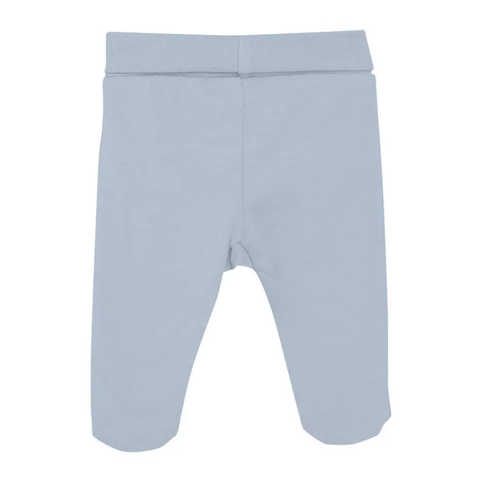 Outlet Leggings m. fødder - SOLID - Zen Blue Præmatur Tøj|Bukser