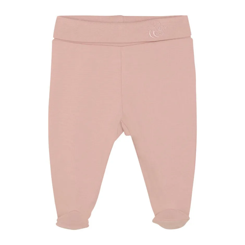 Online Leggings m. fødder - SOLID - Pale Mauve Præmatur Tøj|Bukser