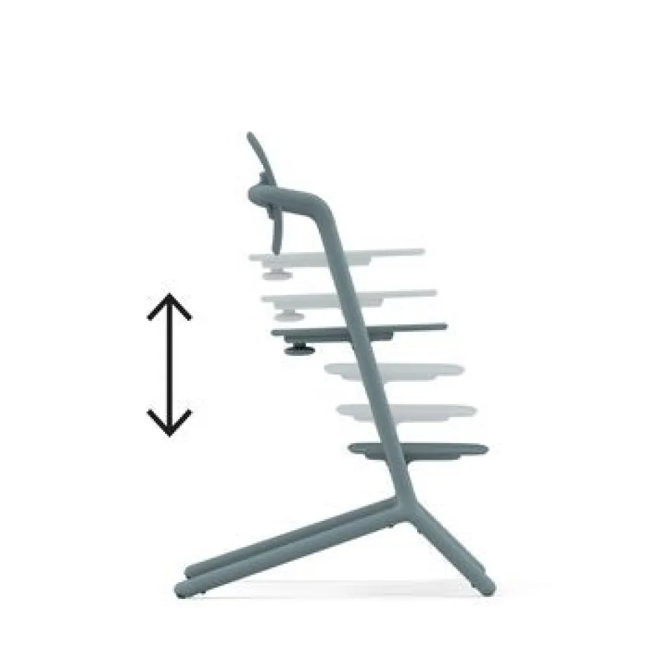 Lemo højstol - stone blue Børn Højstole Uden Tilbehør