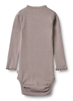 Online Lotta Rib Body Langærmet - Dusty purple Bodystocking Langærmet