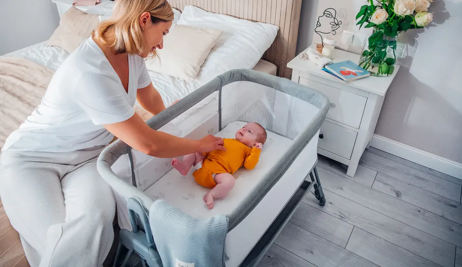 New Luna vugge - grå Børn Side By Side Senge