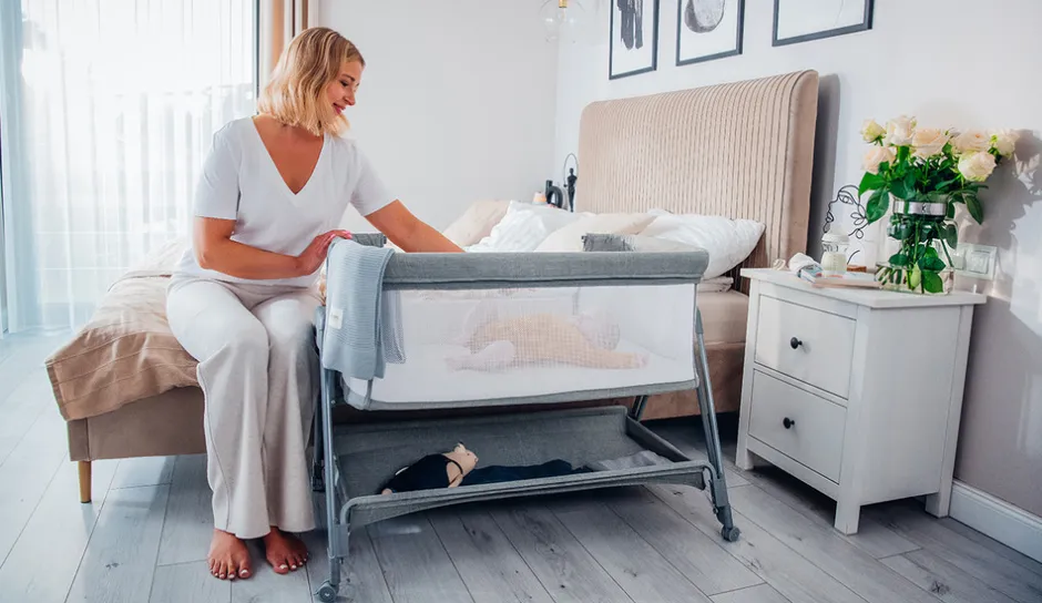 New Luna vugge - grå Børn Side By Side Senge