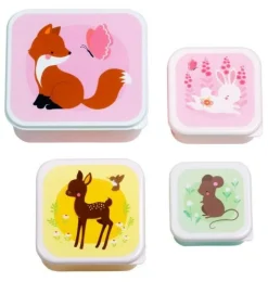 Best Lunch & snack box sæt - forest friends Madkasser & Drikkedunke