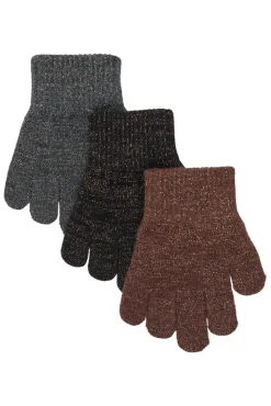 Outlet Magic handsker 3 pak med lurex - Antrazite Luffer & Vanter