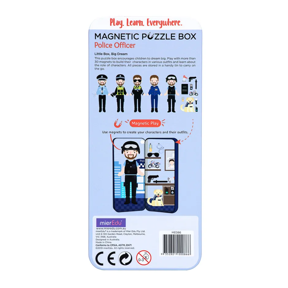 Sale Magnetisk rejsesæt - Politibetjent Magnetlegesæt