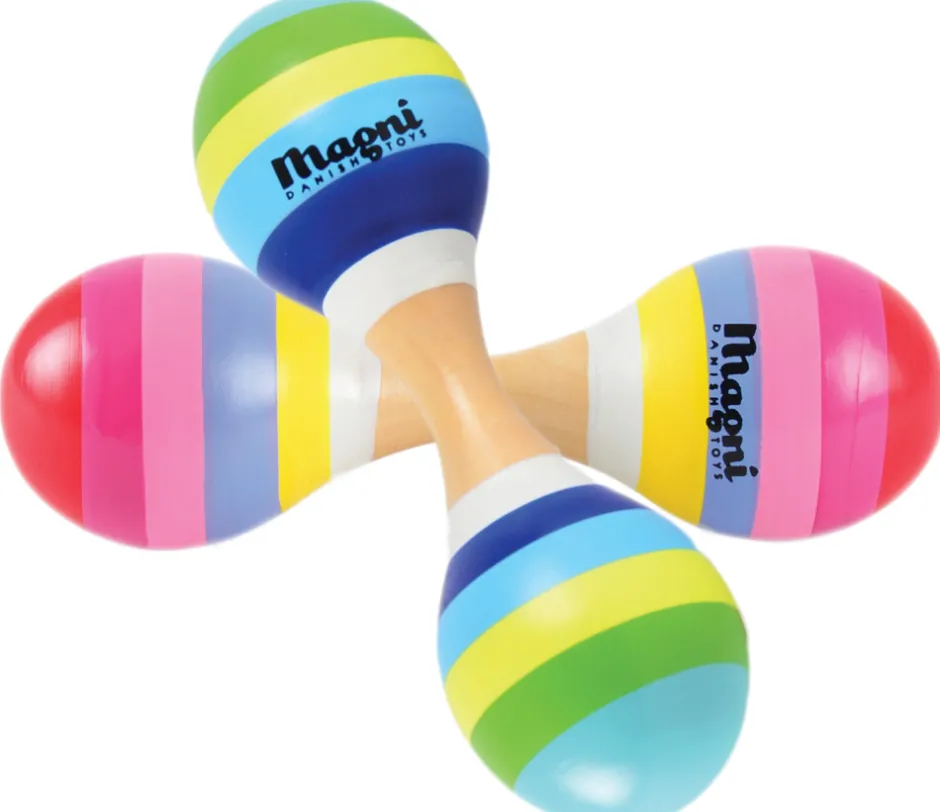 Best Maracas dobbelt med striber 1 stk Musiklegetøj