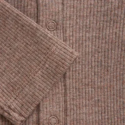 Clearance Melange Rib Romper Langærmet - 2813 Heldragter U. Fod