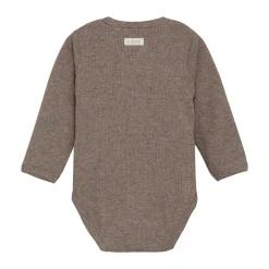 Discount Melange Rib Wrap Body Langærmet - 2813 Bodystocking M. Skrålukning|Bodystocking Langærmet