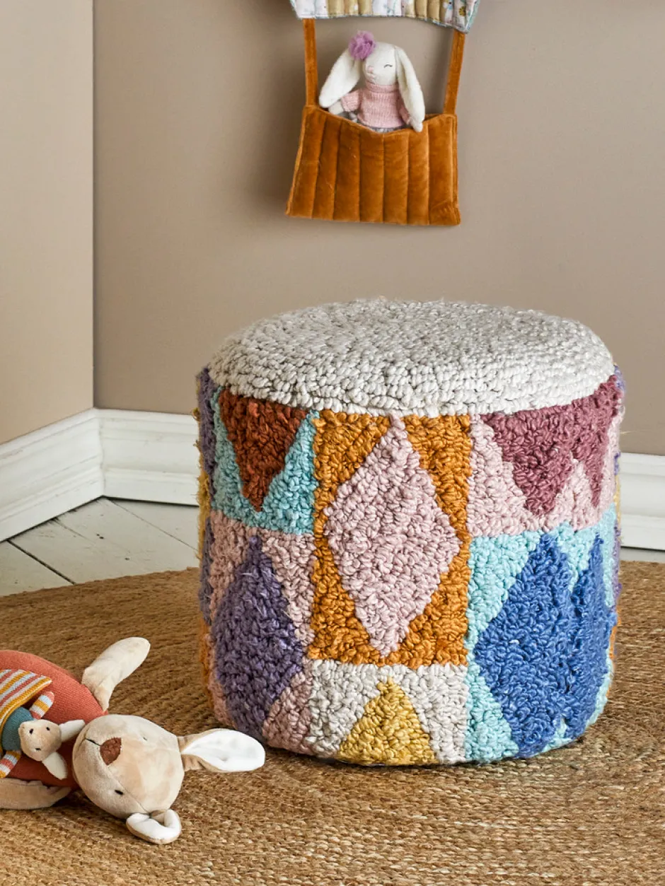 Outlet Miaki Puf, Grå, Bomuld Børn Bænke & Skamler