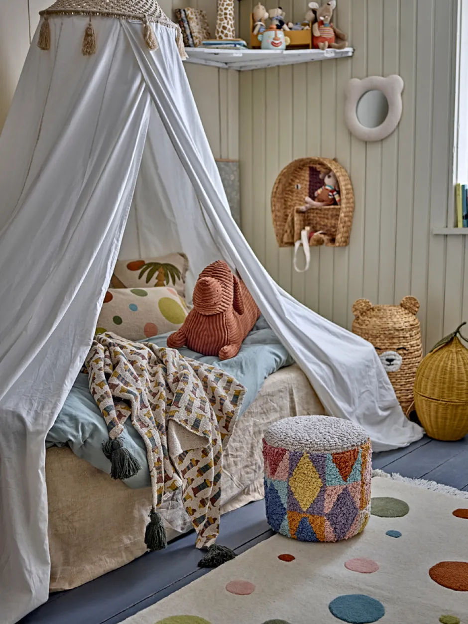 Outlet Miaki Puf, Grå, Bomuld Børn Bænke & Skamler