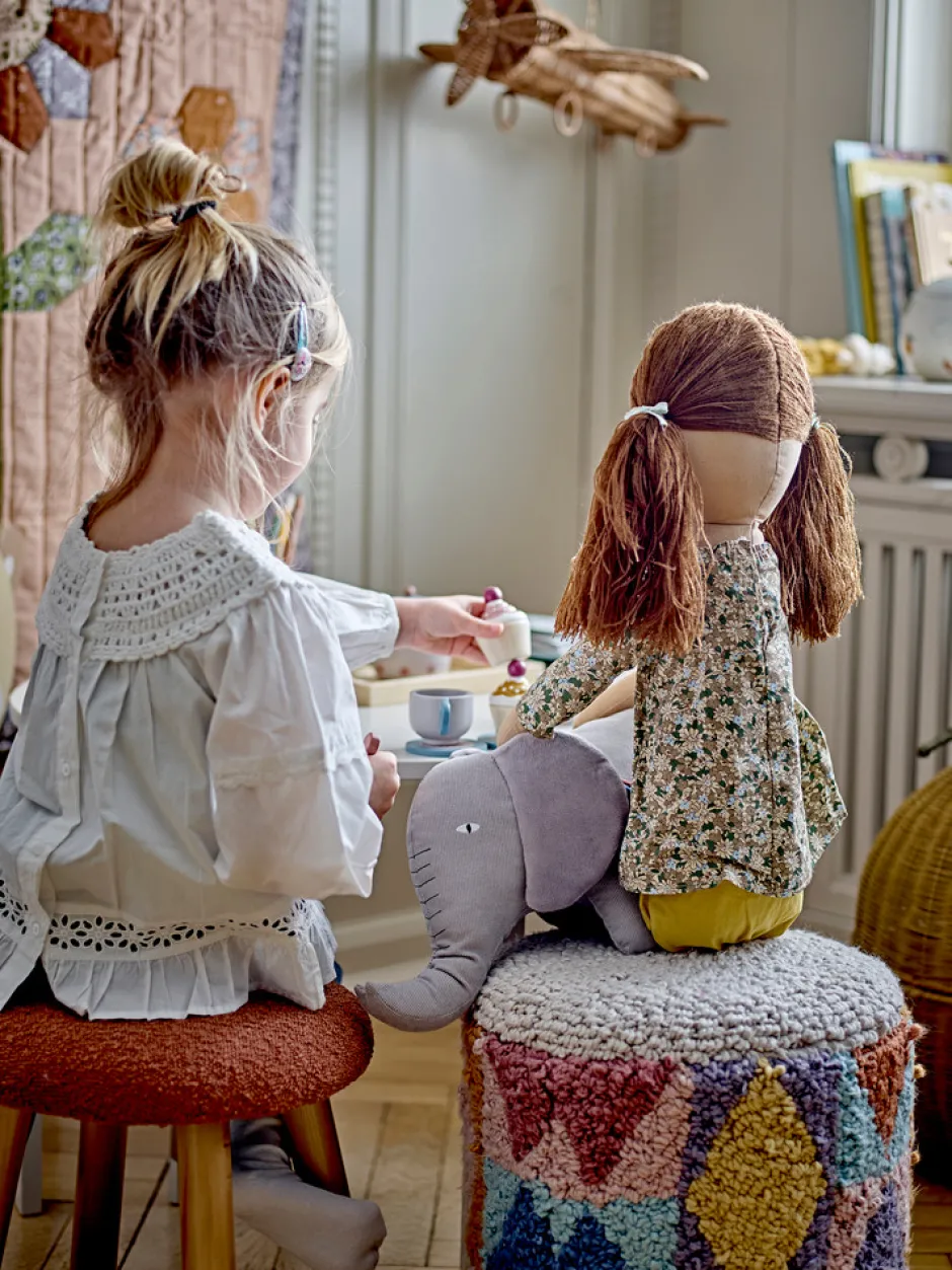 Outlet Miaki Puf, Grå, Bomuld Børn Bænke & Skamler